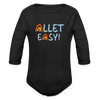 Allet Easy! - Bio-Langarmbody - Schwarz