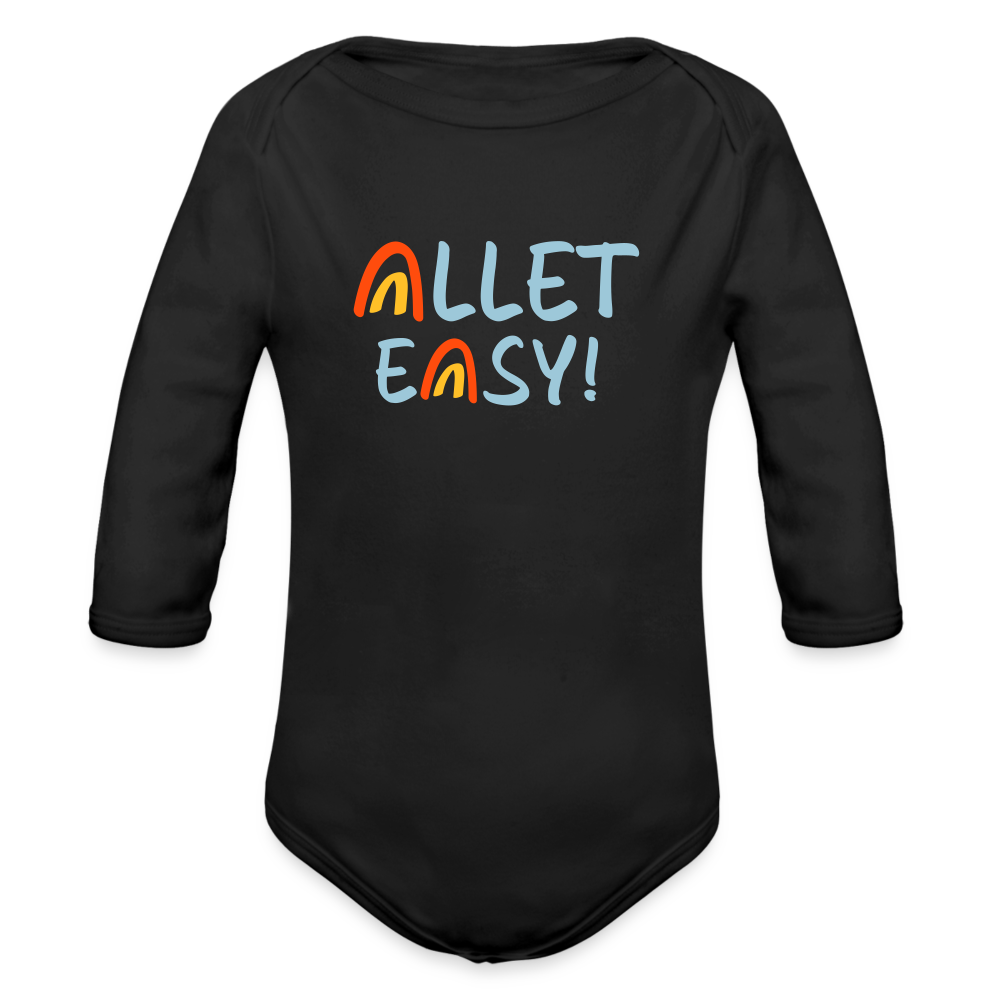 Allet Easy! - Bio-Langarmbody - Schwarz