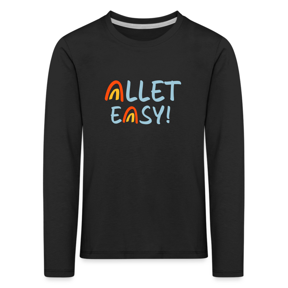 Allet Easy! - Kinder Langarmshirt - Schwarz