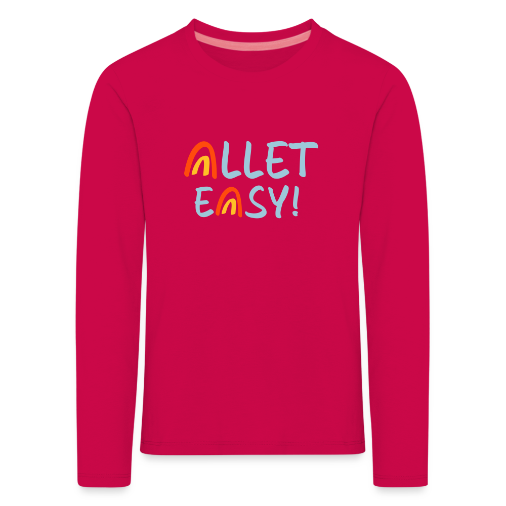 Allet Easy! - Kinder Langarmshirt - dunkles Pink