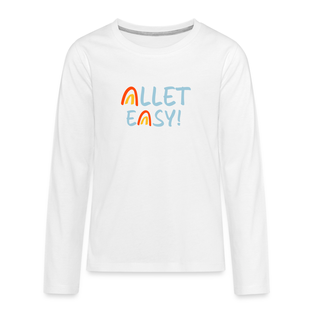 Allet Easy! - Teenager Langarmshirt - weiß