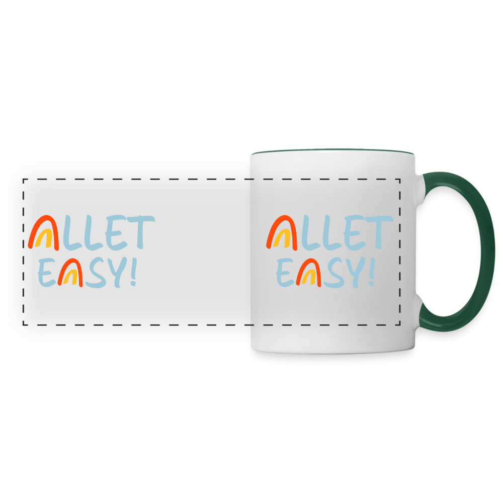 Allet Easy! - Tasse zweifarbig - Weiß/Dunkelgrün