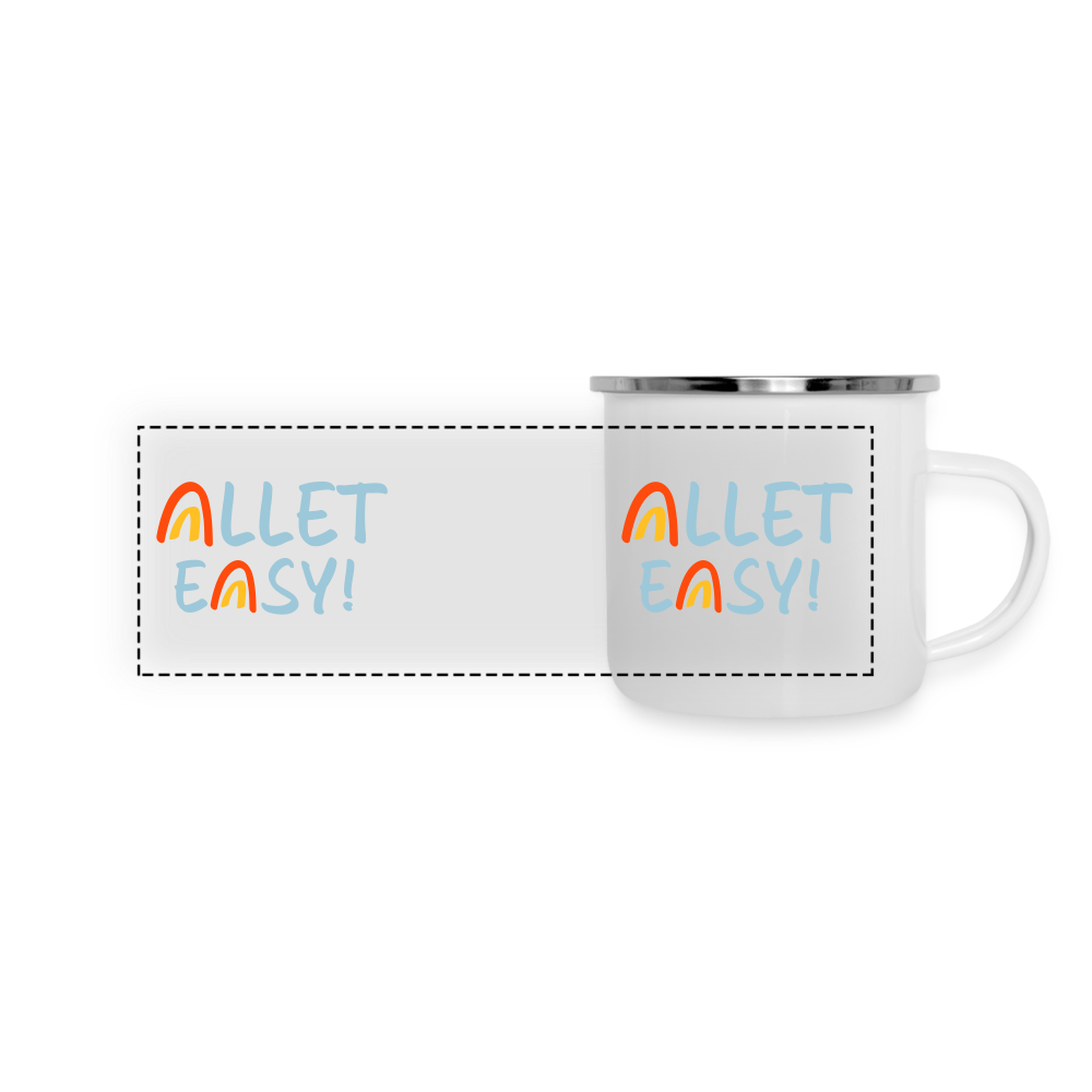 Allet Easy! - Emaille Tasse - weiß