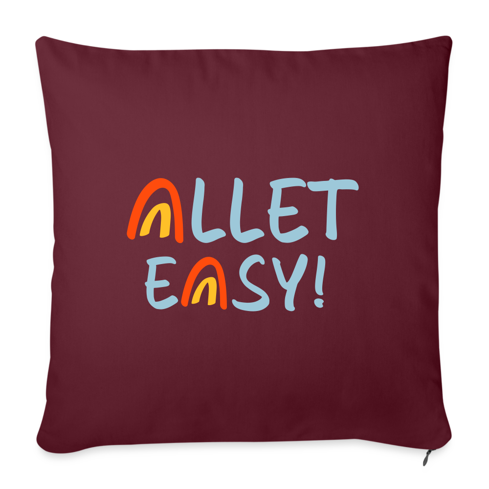 Allet Easy! - Sofakissen mit Füllung (45 x 45 cm) - Burgunderrot