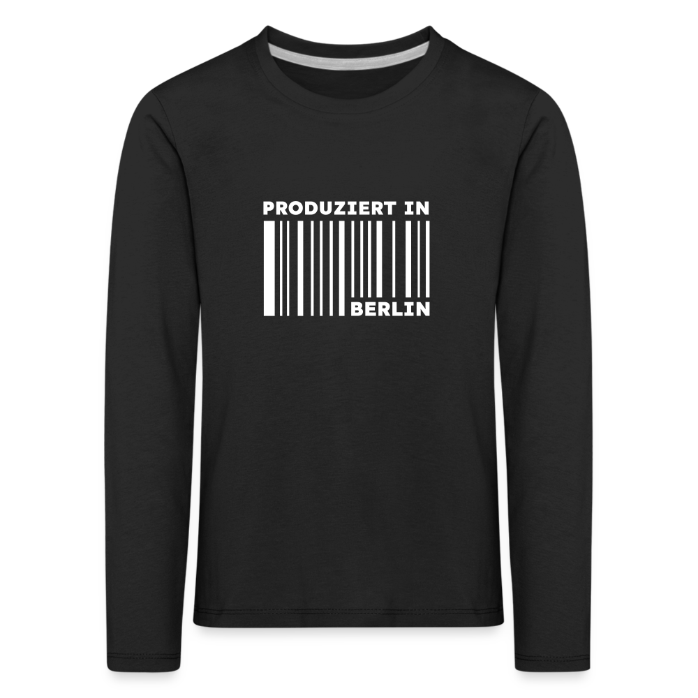 PRODUZIERT IN BERLIN - Kinder Langarmshirt - Schwarz