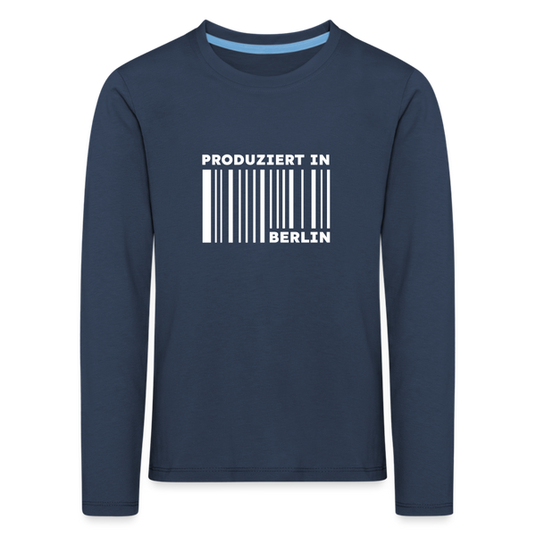PRODUZIERT IN BERLIN - Kinder Langarmshirt - Navy