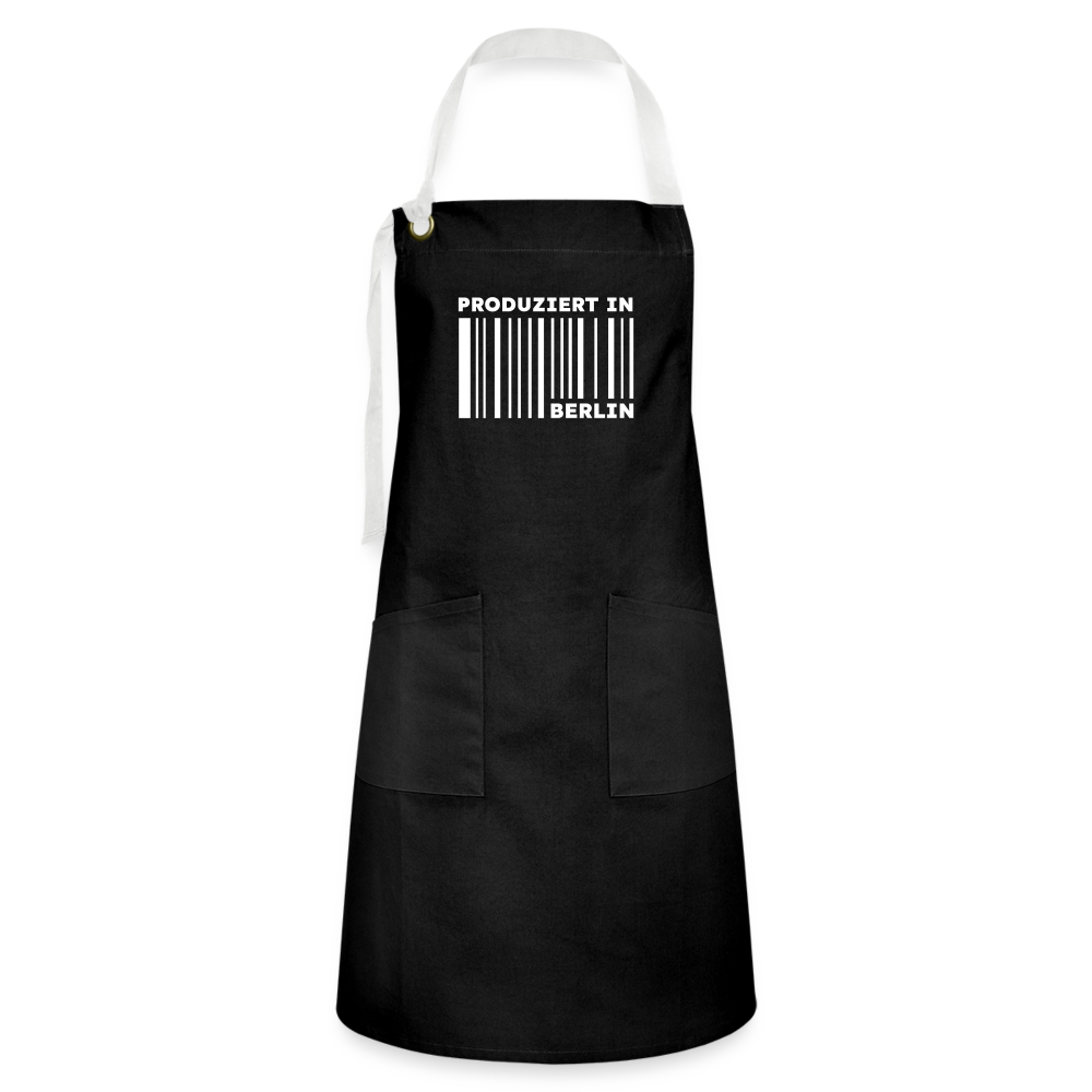 PRODUZIERT IN BERLIN - Kontrastschürze - Schwarz/Weiß