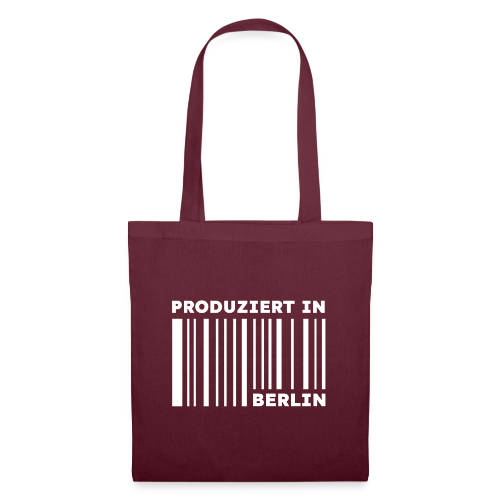 PRODUZIERT IN BERLIN - Stoffbeutel - Burgunderrot