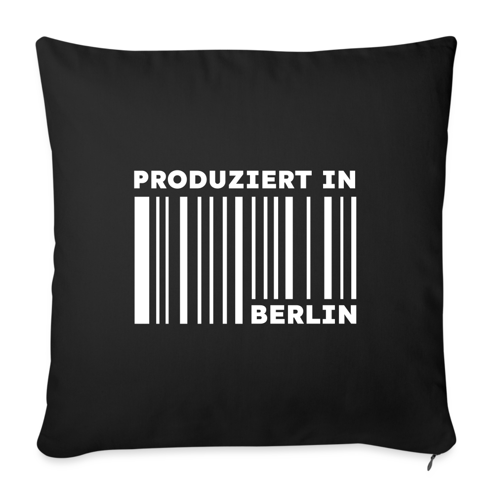 PRODUZIERT IN BERLIN - Sofakissen mit Füllung (45 x 45 cm) - Schwarz