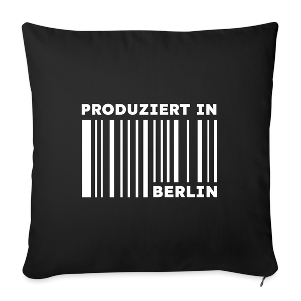 PRODUZIERT IN BERLIN - Sofakissen mit Füllung (45 x 45 cm) - Schwarz