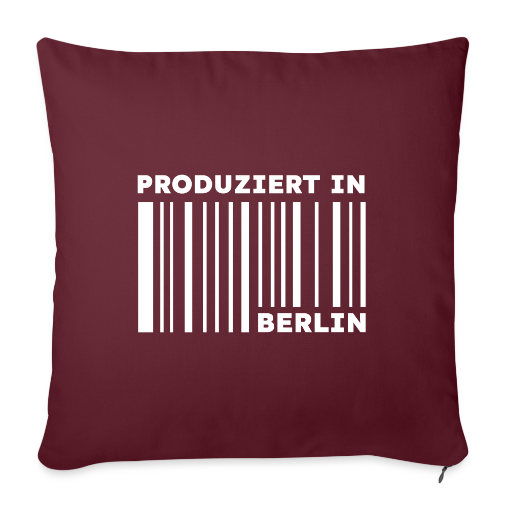 PRODUZIERT IN BERLIN - Sofakissen mit Füllung (45 x 45 cm) - Burgunderrot