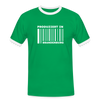 PRODUZIERT IN BRANDENBURG - Männer Ringer T-Shirt - Kelly Green/Weiß