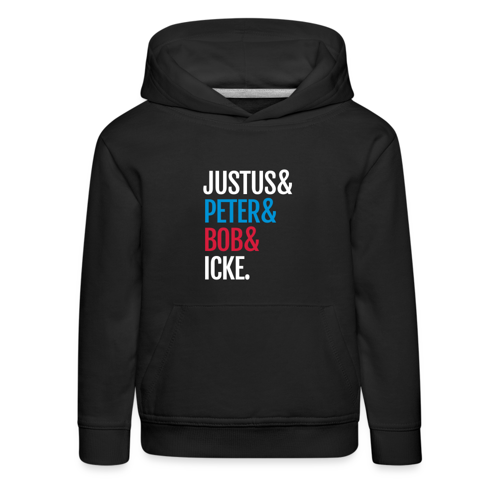 Justus & Peter & Bob & Icke - Kinder Premium Hoodie - Schwarz