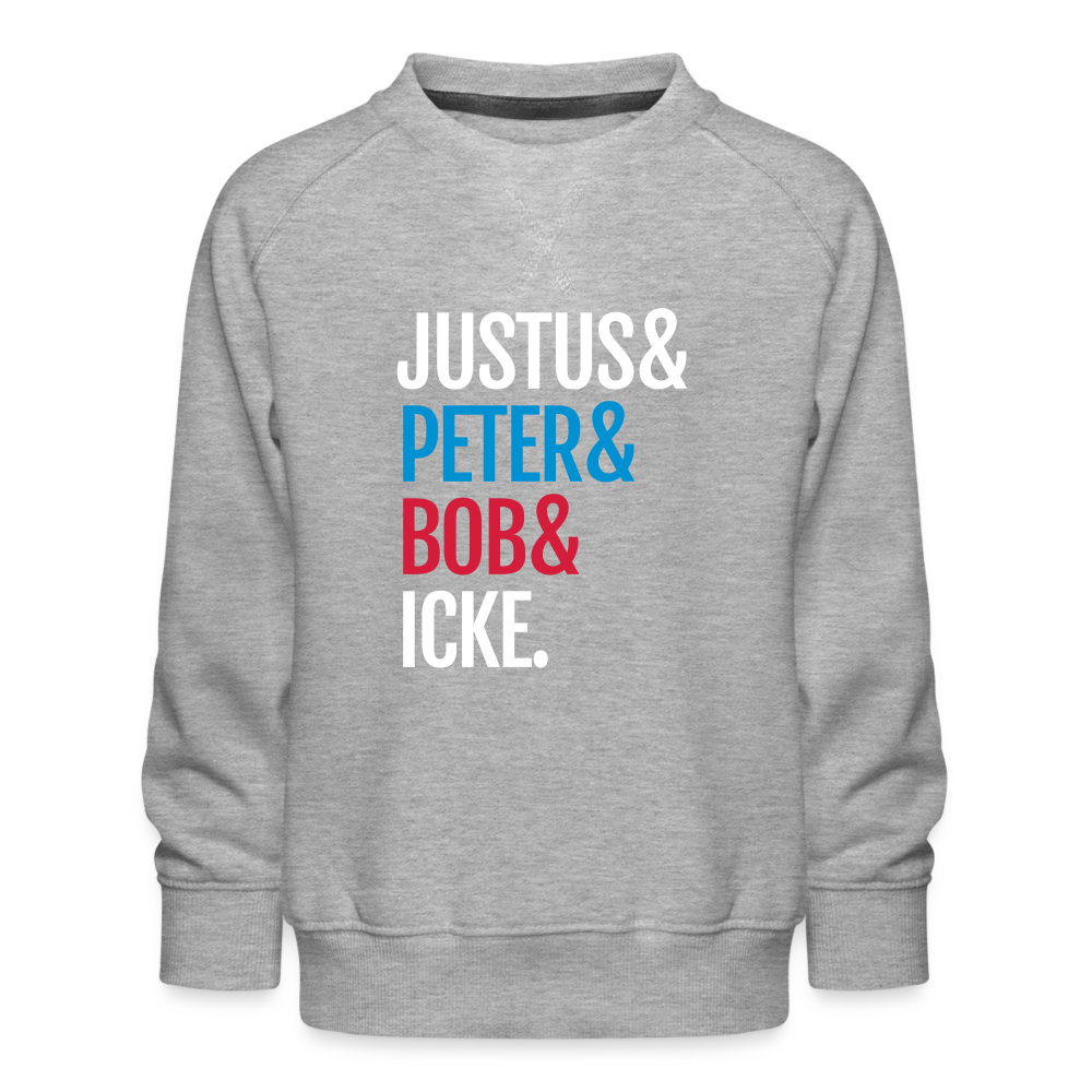 Justus & Peter & Bob & Icke - Kinder Premium Sweatshirt - Grau meliert