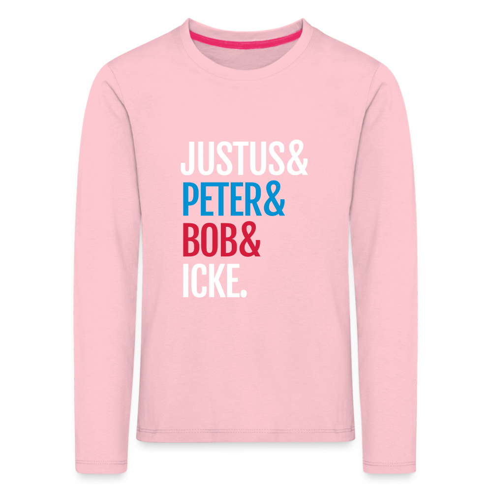Justus & Peter & Bob & Icke - Kinder Langarmshirt - Hellrosa