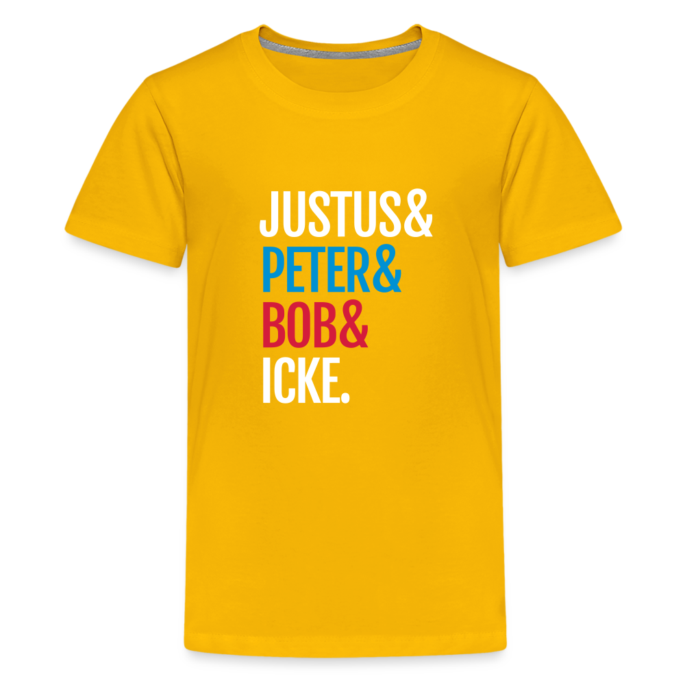 Justus & Peter & Bob & Icke - Teenager Premium T-Shirt - Sonnengelb