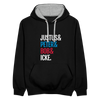 Justus & Peter & Bob & Icke - Kontrast Hoodie - Schwarz/Grau meliert