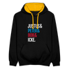 Justus & Peter & Bob & Icke - Kontrast Hoodie - Schwarz/Gold