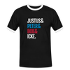 Justus & Peter & Bob & Icke - Männer Ringer T-Shirt - Schwarz/Weiß