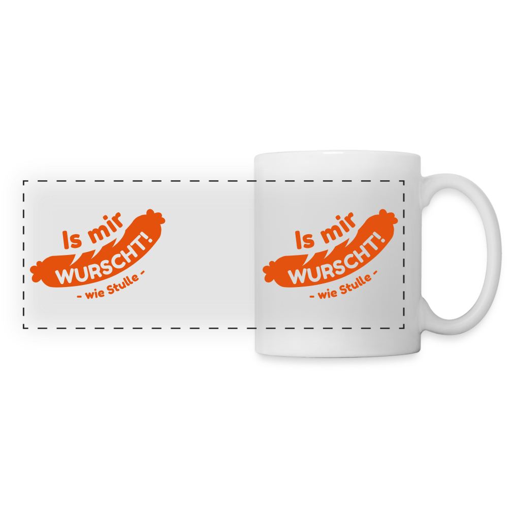 Is mir Wurscht - Tasse zweifarbig - weiß