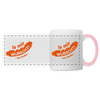 Is mir Wurscht - Tasse zweifarbig - Weiß/Pink