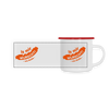 Is mir Wurscht - Emaille Tasse - Weiß/Rot