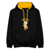 Bengel - Kontrast Hoodie - Schwarz/Gold