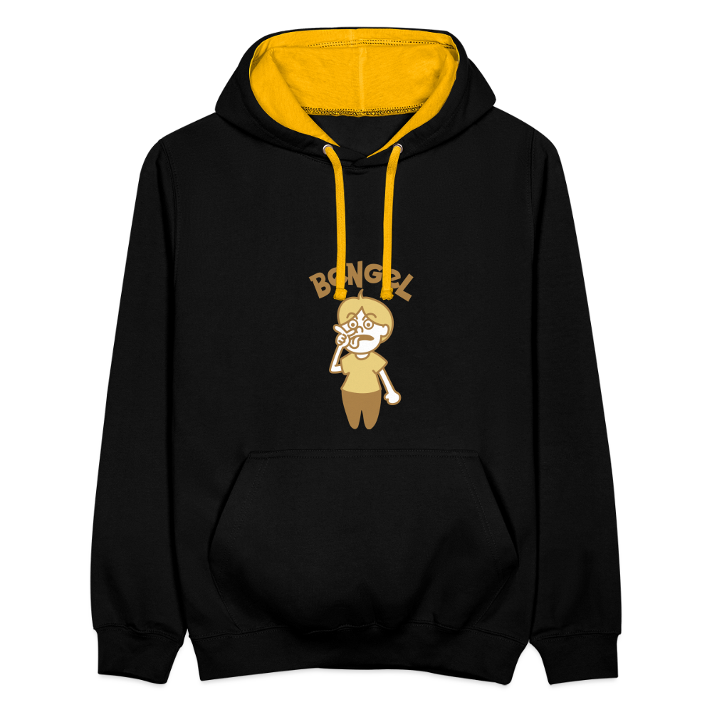 Bengel - Kontrast Hoodie - Schwarz/Gold
