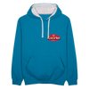 KNORKE lebt! - Kontrast Hoodie - Pfauenblau/Grau meliert