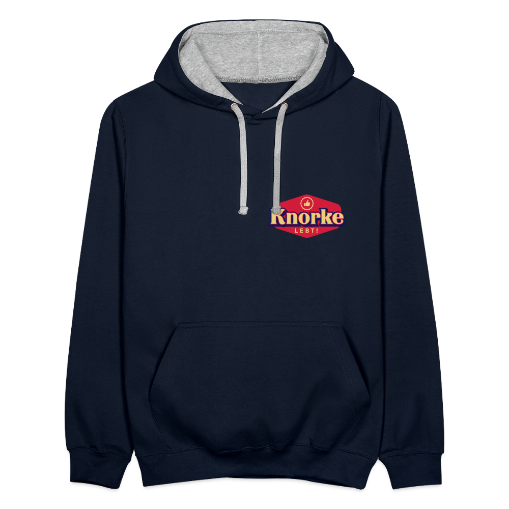 KNORKE lebt! - Kontrast Hoodie - Navy/Grau meliert