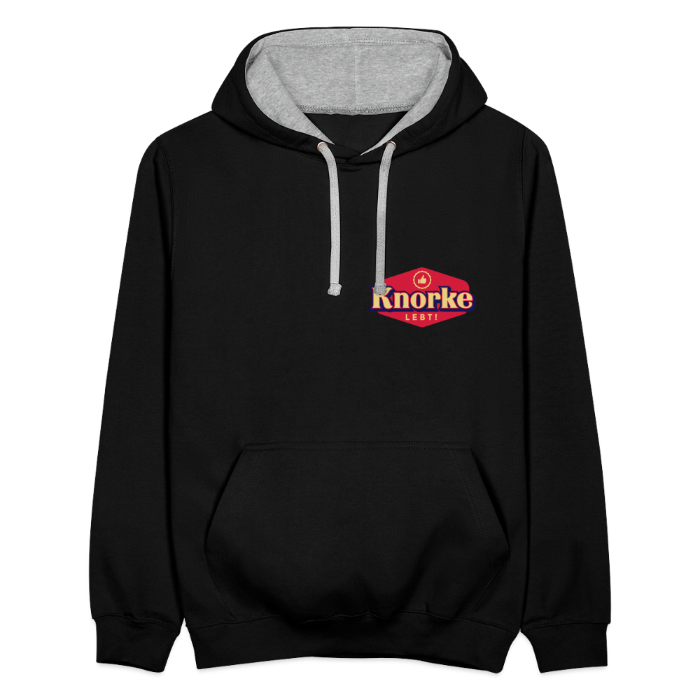 KNORKE lebt! - Kontrast Hoodie - Schwarz/Grau meliert