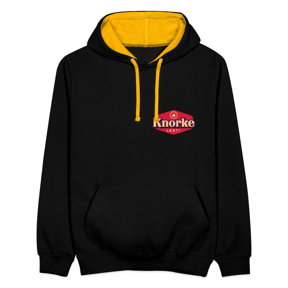 KNORKE lebt! - Kontrast Hoodie - Schwarz/Gold