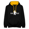 Papa Bär - Kontrast Hoodie - Schwarz/Gold