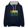 Krumme Lanke - Kontrast Hoodie - Navy/Grau meliert