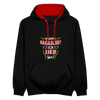 Meene Bagasche Ick Lieb Sie - Kontrast Hoodie - Schwarz/Rot