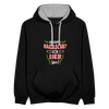 Meene Bagasche Ick Lieb Sie - Kontrast Hoodie - Schwarz/Grau meliert