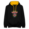 Meene Bagasche Ick Lieb Sie - Kontrast Hoodie - Schwarz/Gold