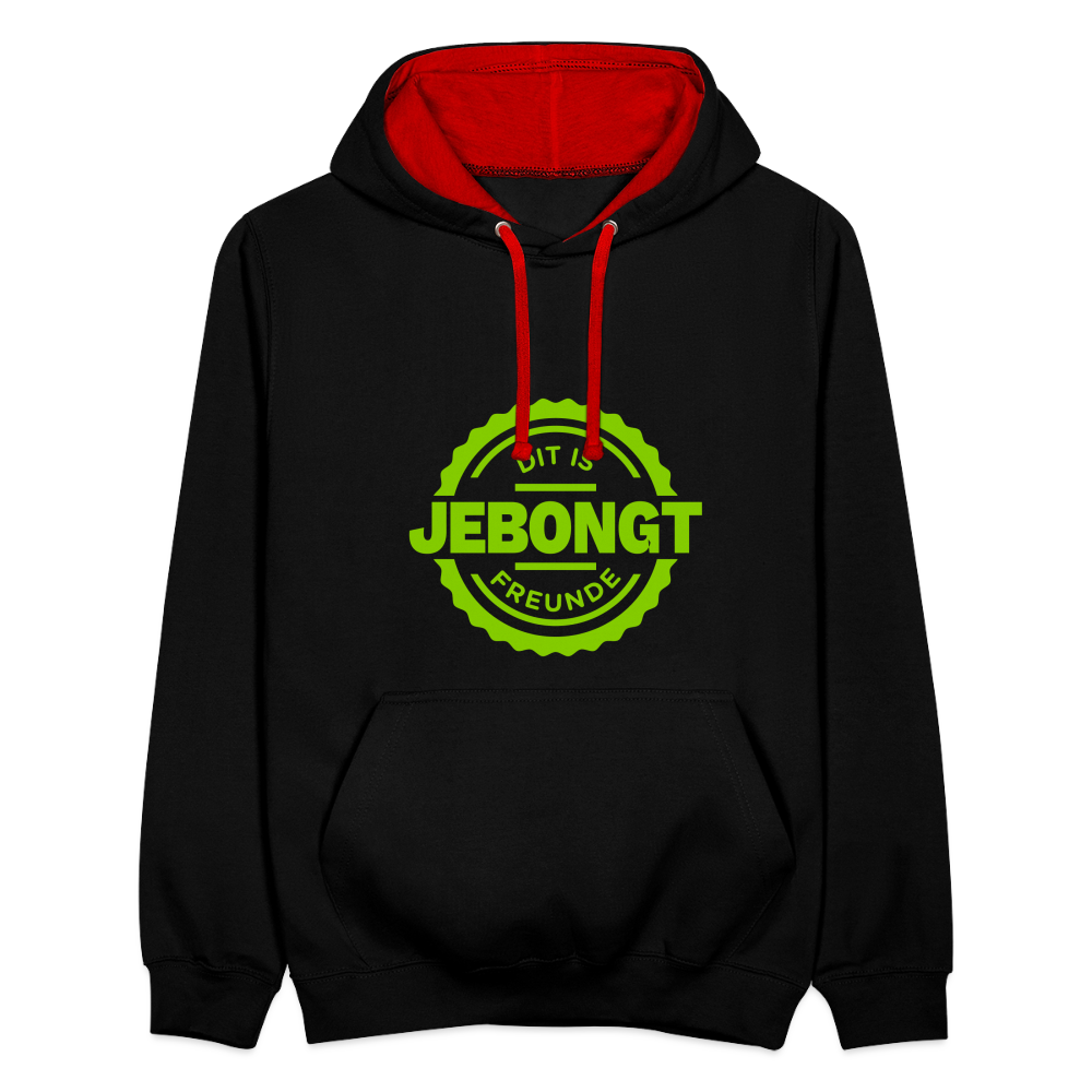 Jebongt Freunde - Kontrast Hoodie - Schwarz/Rot
