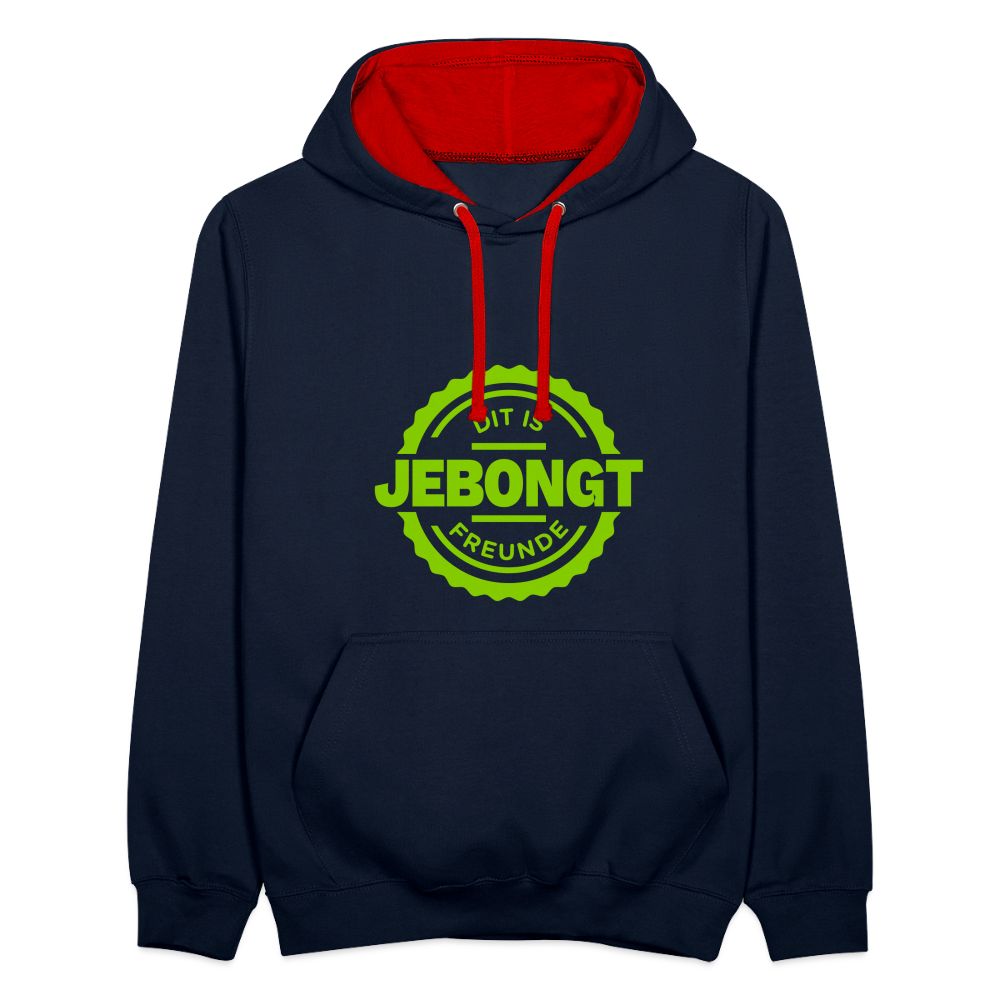 Jebongt Freunde - Kontrast Hoodie - Navy/Rot