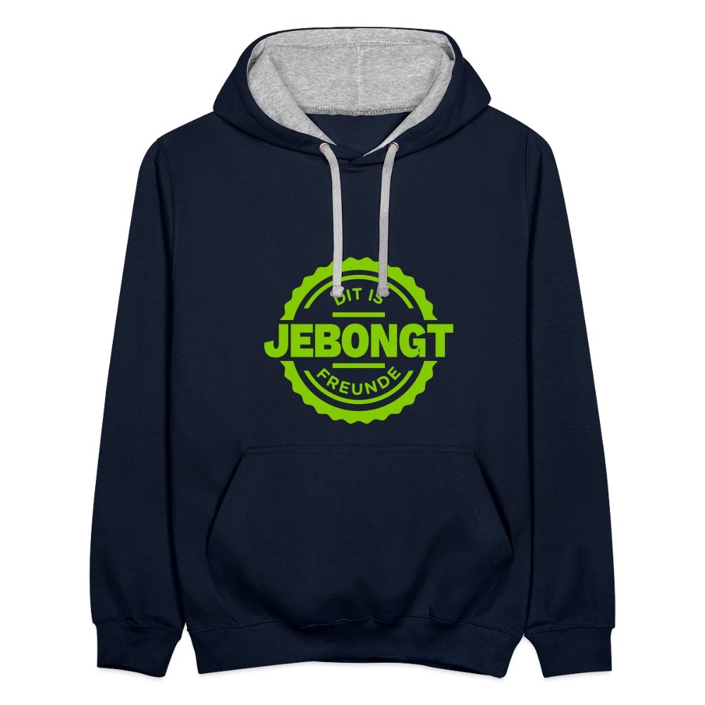 Jebongt Freunde - Kontrast Hoodie - Navy/Grau meliert