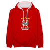 Juten Morjen, Backfeifenjesichta! - Kontrast Hoodie - Rot/Weiß
