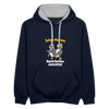 Juten Morjen, Backfeifenjesichta! - Kontrast Hoodie - Navy/Grau meliert