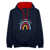 Allet wird jut! - Kontrast Hoodie - Navy/Rot