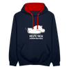 Heute nich! - Kontrast Hoodie - Navy/Rot