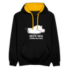 Heute nich! - Kontrast Hoodie - Schwarz/Gold