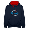 Dit Looft! - Kontrast Hoodie - Navy/Rot