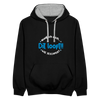 Dit Looft! - Kontrast Hoodie - Schwarz/Grau meliert