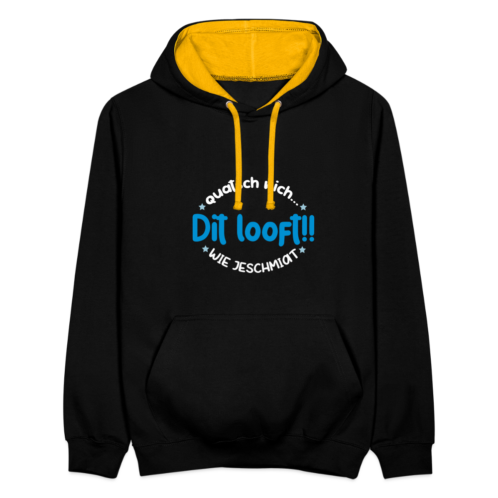 Dit Looft! - Kontrast Hoodie - Schwarz/Gold