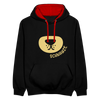 Schnauze - Kontrast Hoodie - Schwarz/Rot