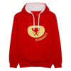 Schnauze - Kontrast Hoodie - Rot/Weiß